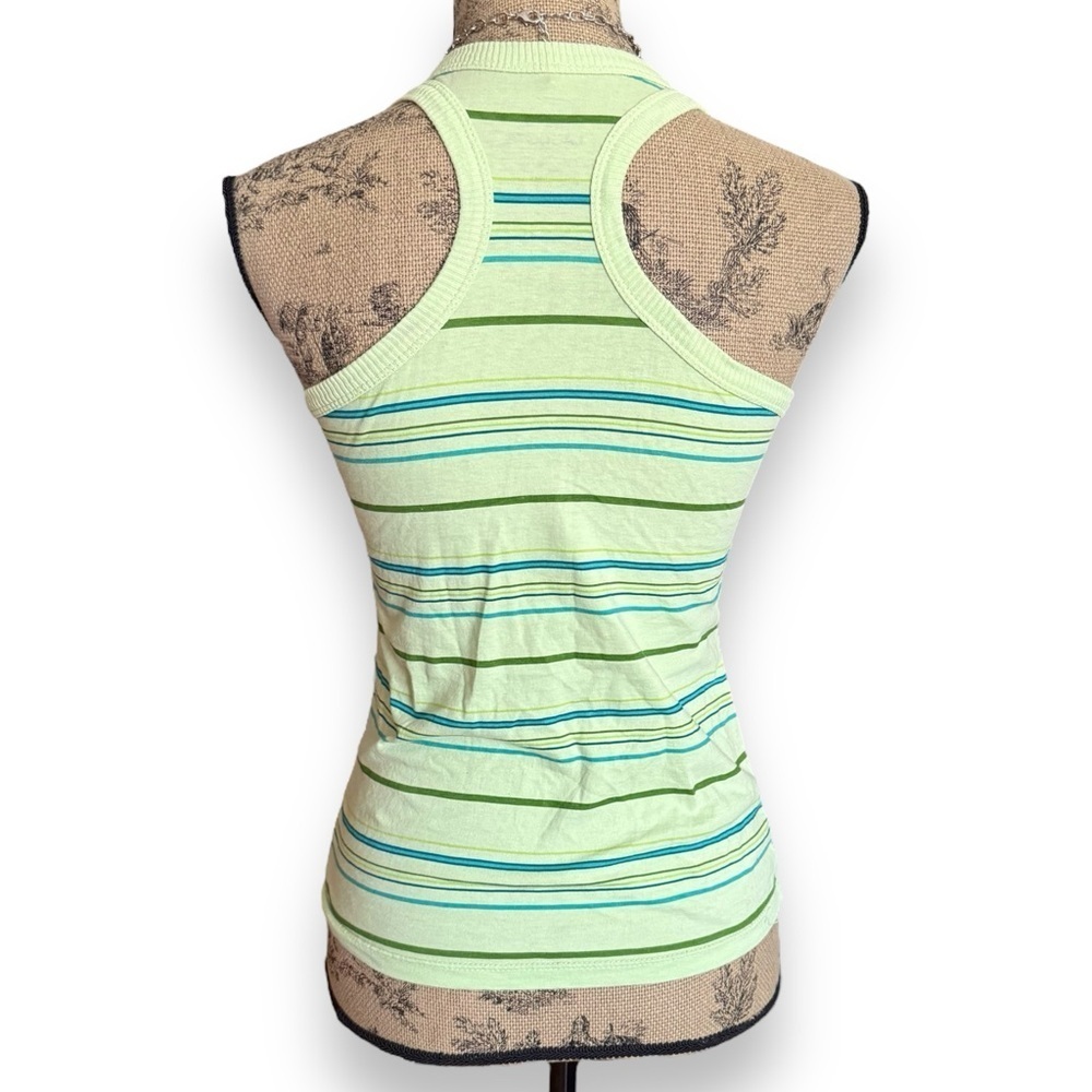 Lacoste Green Striped Tank Top Size S - Picture 3 of 4